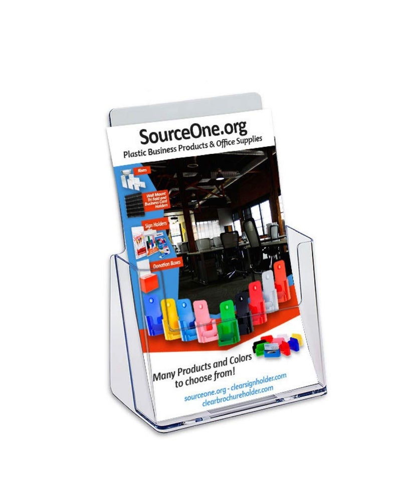 Premium Counter Top Bifold 6-Inch Wide Acrylic Brochure Holder